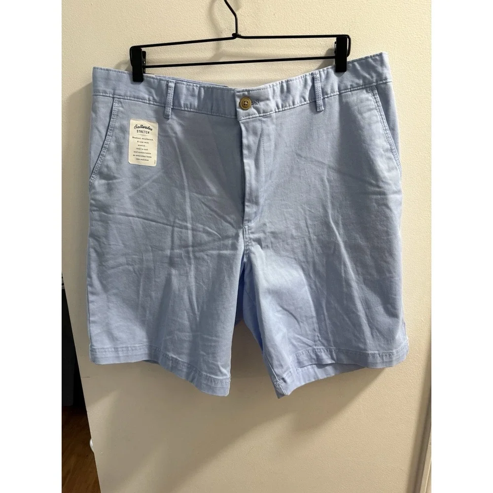 Izod Men's Light‎ Blue Flat Front Shorts Size 40